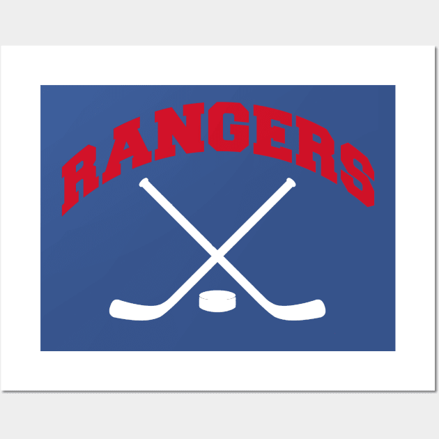 Rangers Hockey Small Logo Wall Art by CovpaTees